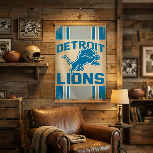 Team Sports America Trending - Detroit Lions, Canvas Wall Tapestry, Medium, 36x24