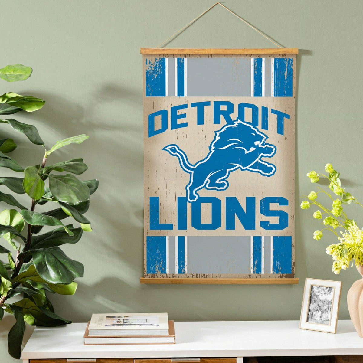 Team Sports America Trending - Detroit Lions, Canvas Wall Tapestry, Medium, 36x24