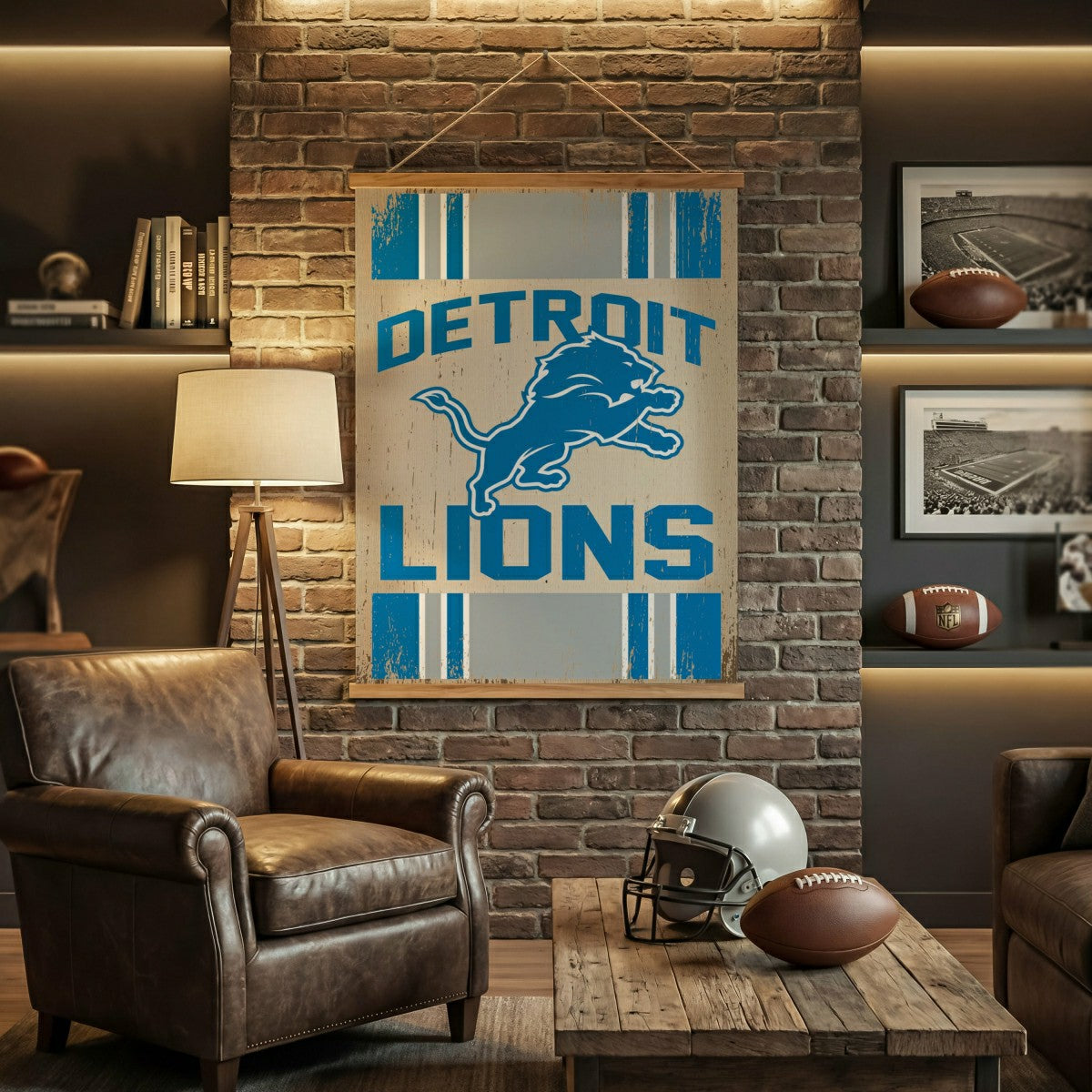 Team Sports America Best Seller - Detroit Lions, Canvas Wall Tapestry, Large, 54x36