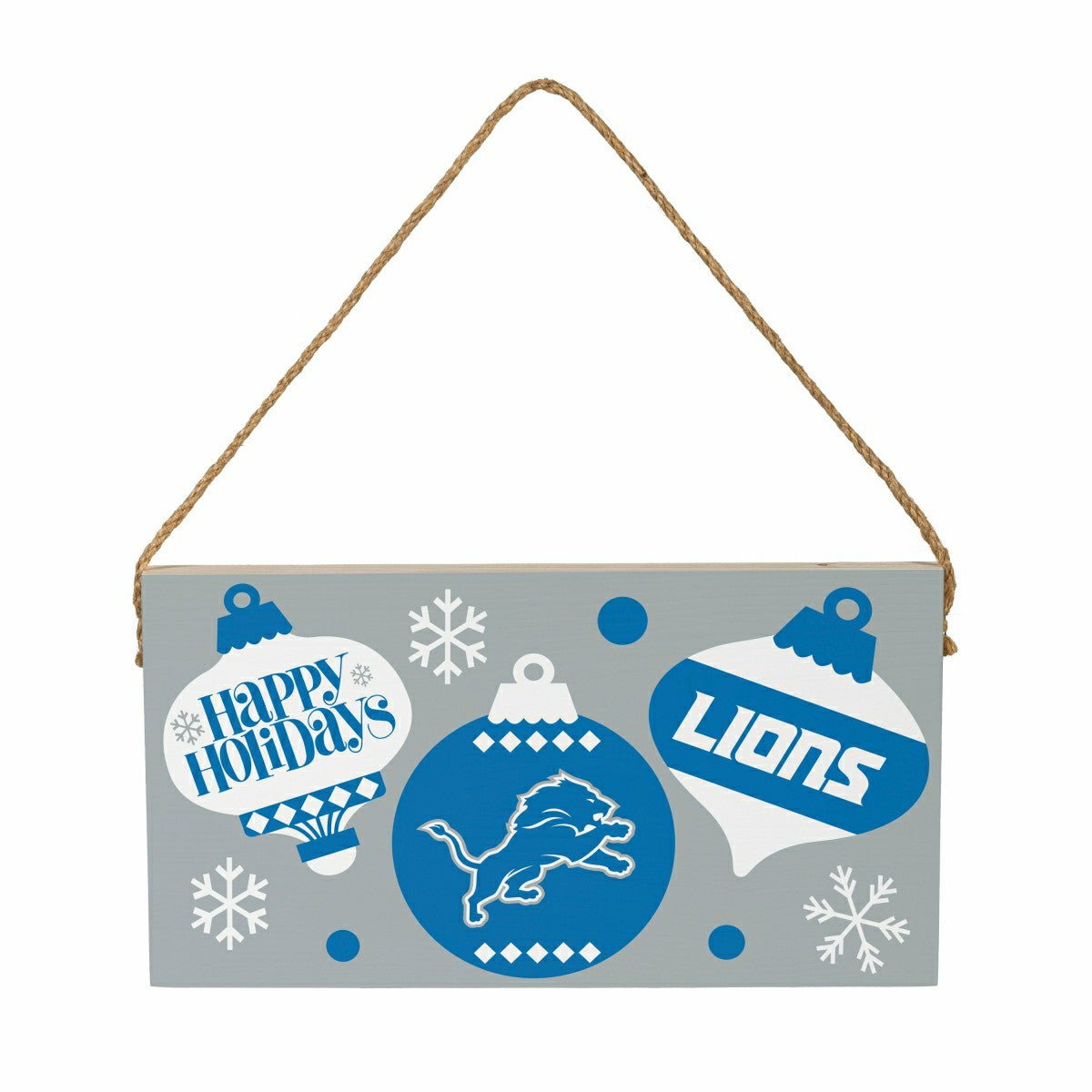 Team Sports America Essential - Detroit Lions Holiday Wood Wall Sign, 6x11