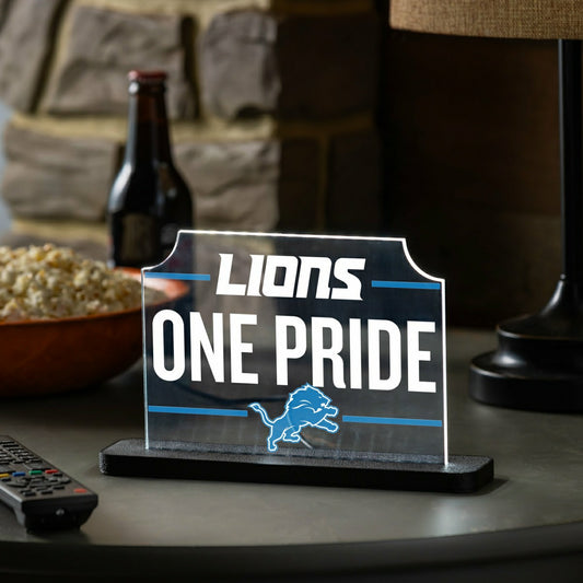 Team Sports America Value - Detroit Lions NFL Football Rectangle Desklite LED Decor