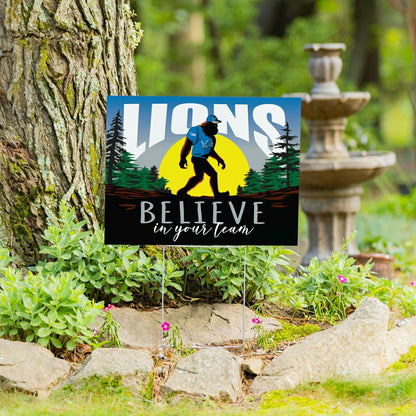 Team Sports America Best Seller - Detroit Lions Yard Sign, Bigfoot