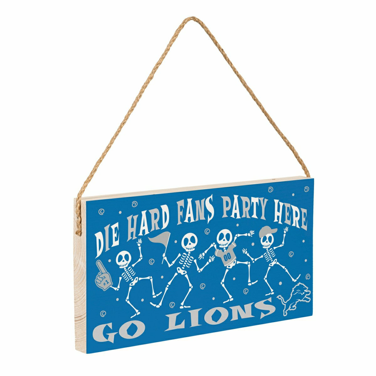 Team Sports America Recommended - Detroit Lions Halloween Wood Wall Sign, 6x11