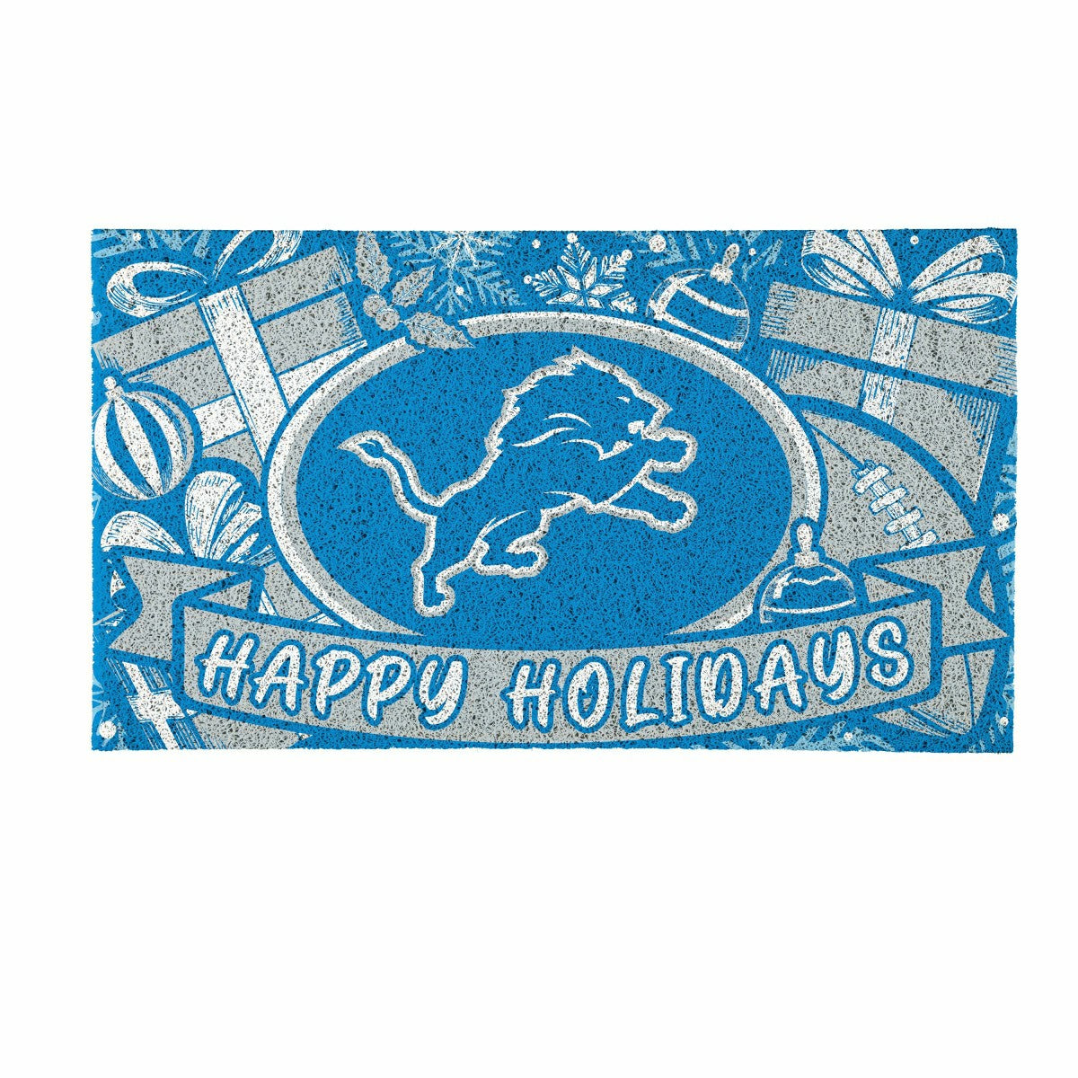 Team Sports America Classic - Detroit Lions Holiday PVC Mat, 28"x16"