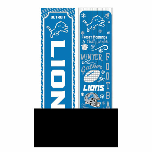 Team Sports America Essential - Detroit Lions 46" Double Sided Leaner, Winter Seasonal