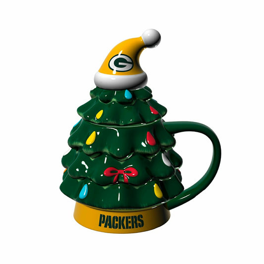 Team Sports America Exclusive - Green Bay Packers, Holiday Tree Cup Gift Set, 14oz.