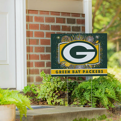 Team Sports America Essential - Green Bay Packers Yard Sign, Patriotic