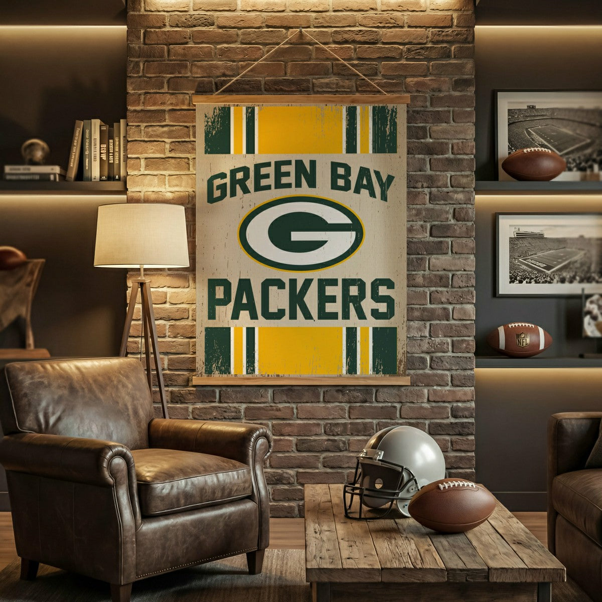 Team Sports America Value - Green Bay Packers, Canvas Wall Tapestry, Large, 54x36