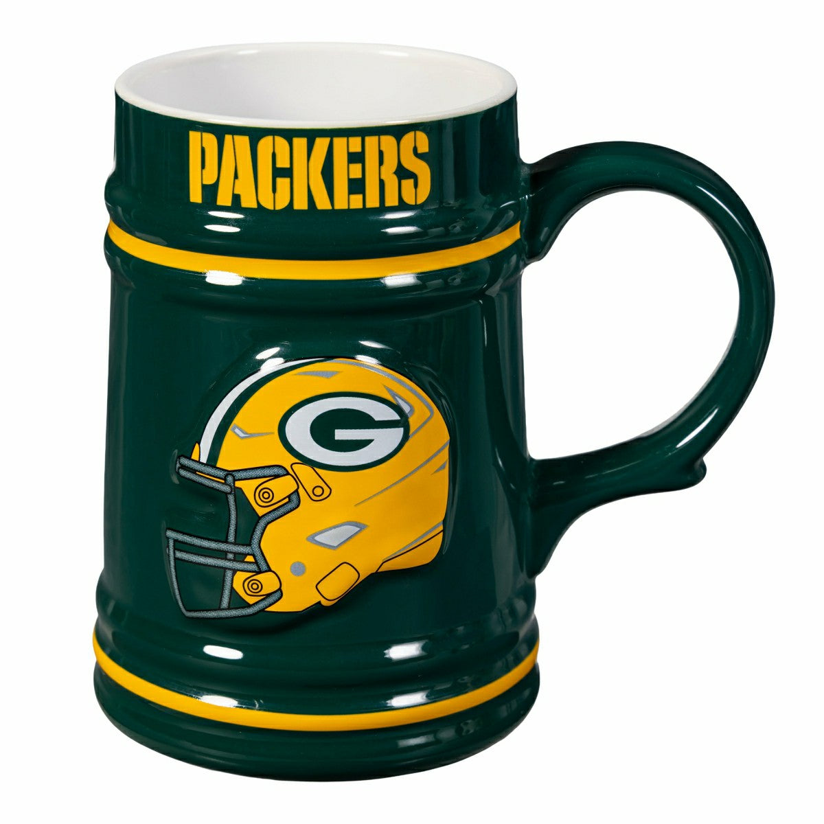 Team Sports America Exclusive - Green Bay Packers Ceramic Stein Cup, 24oz