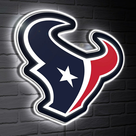 Team Sports America Classic - Houston Texans LED Wall Decor, Glazelite, Logo