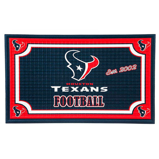 Team Sports America Recommended - Indoor/Outdoor NFL Team Pride Embossed Doormat, Houston Texans