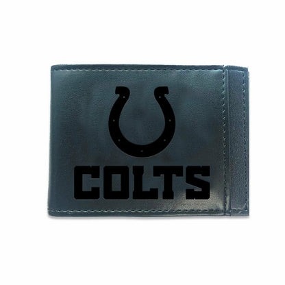 Team Sports America Recommended - Front Pocket Wallet w/ RFID Blocking, Indianapolis Colts, Black