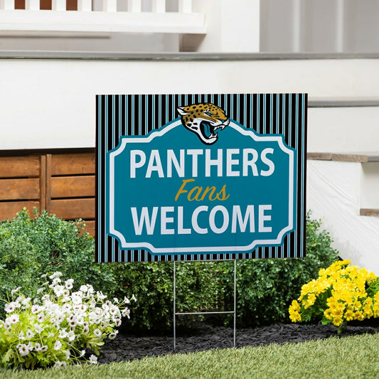 Team Sports America Best Seller - Jacksonville Jaguars Coroplast Yard Sign, "Fans Welcome"