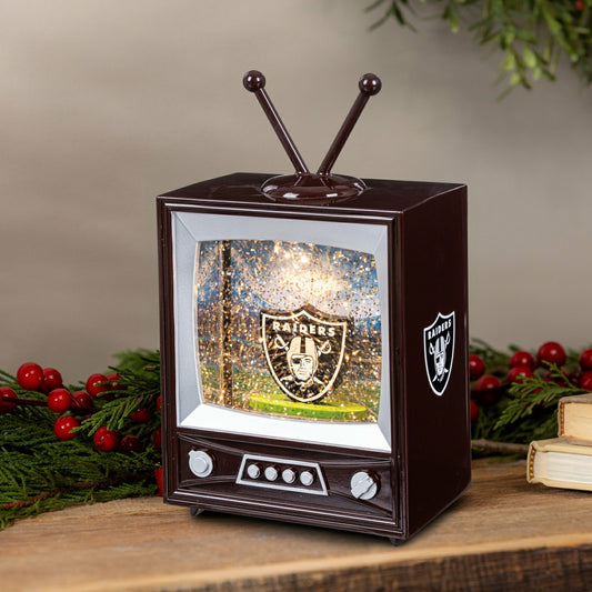 Team Sports America Exclusive - Las Vegas Raiders Vintage TV Water Lantern