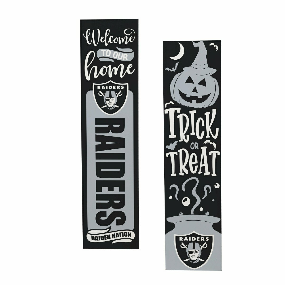 Team Sports America Essential - 47" Double Sided Leaner, Las Vegas Raiders, Halloween