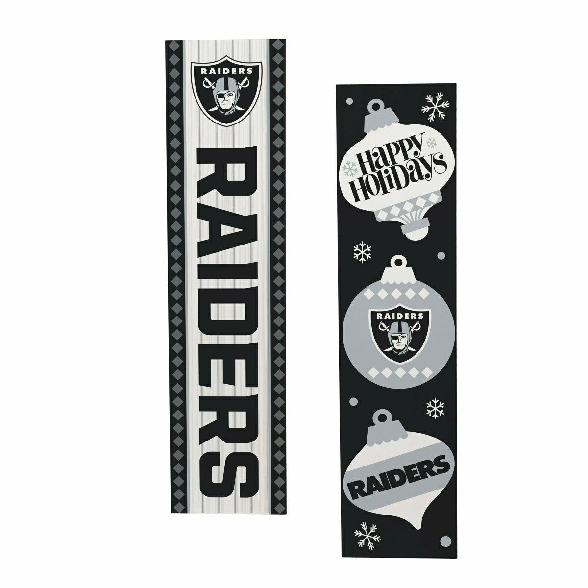 Team Sports America Value - 47" Double Sided Leaner, Las Vegas Raiders, Christmas