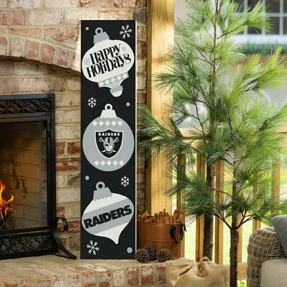 Team Sports America Value - 47" Double Sided Leaner, Las Vegas Raiders, Christmas