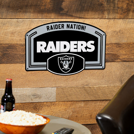 Team Sports America Value - Las Vegas Raiders USA Embossed Steel Wall Sign, 11" x 17"