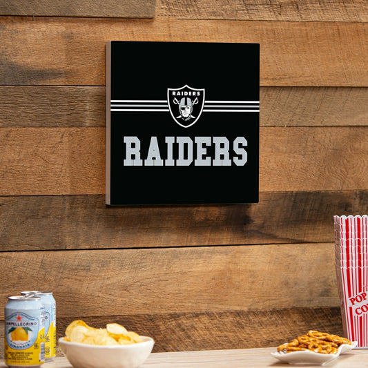 Team Sports America Signature - Las Vegas Raiders Wood Wall Sign, 12x12