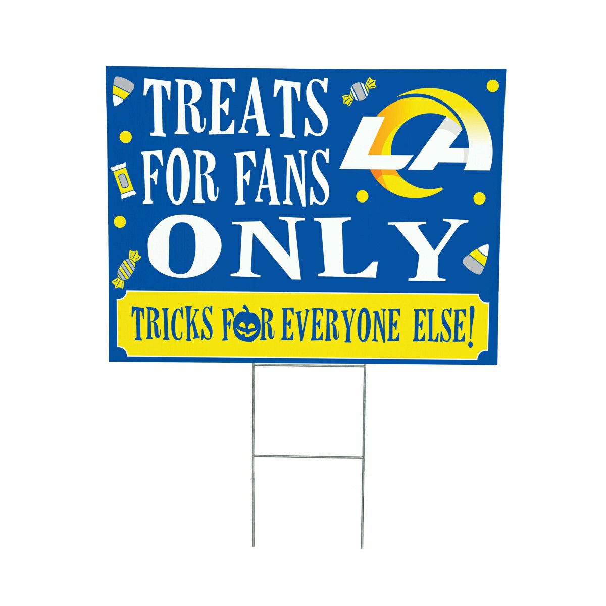 Team Sports America Best Seller - Los Angeles Rams Yard Sign, Halloween Treats for Fans