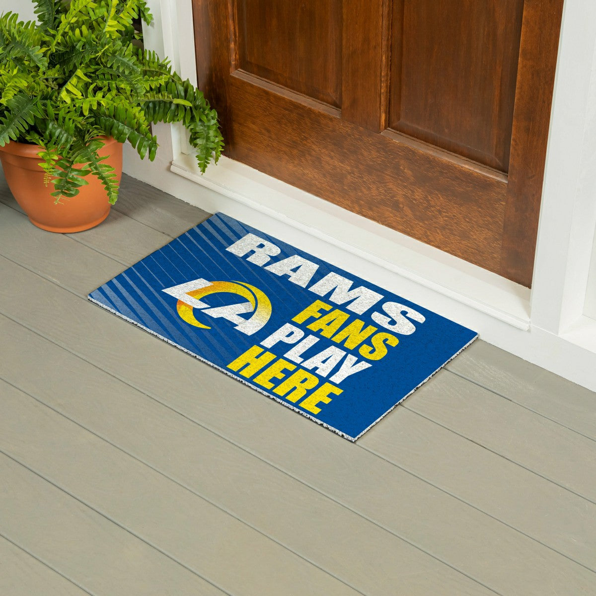 Team Sports America Recommended - Los Angeles Rams Fan Mat, 28"x16"