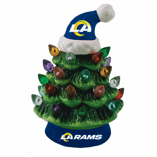 Team Sports America Exclusive - 8" LED Ceramic Christmas Tree, Los Angeles Rams