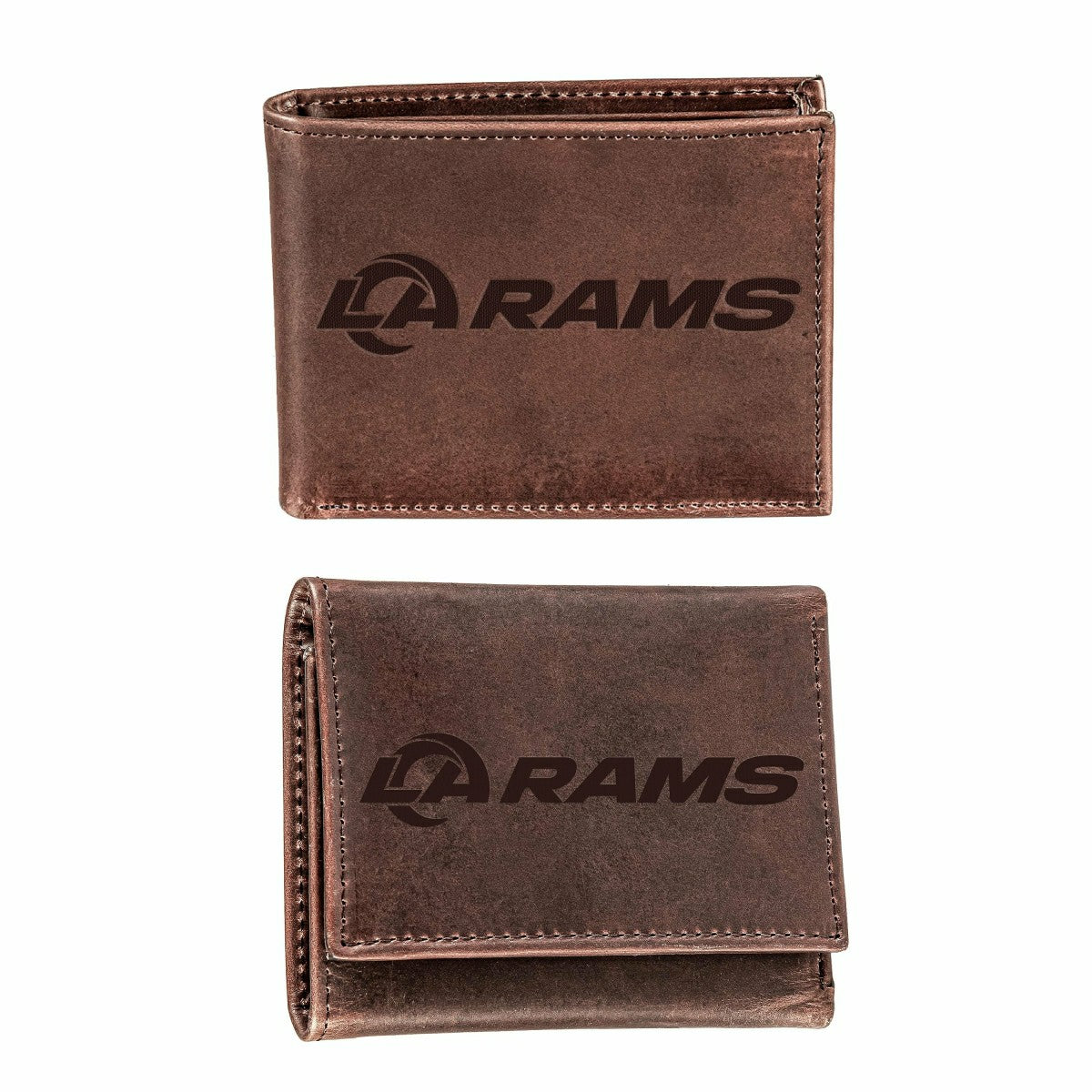 Team Sports America Signature - Los Angeles Rams, Bi-Fold and Tri-Fold Wallet Gift Set, Brown