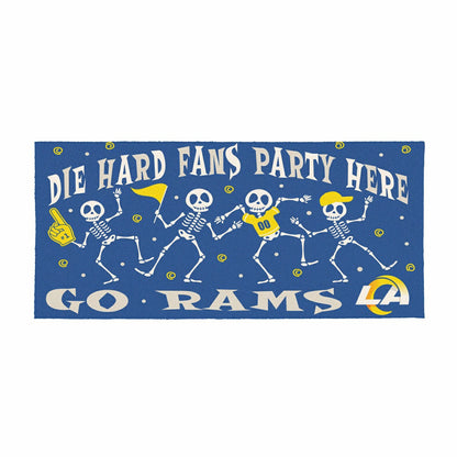Team Sports America Value - Los Angeles Rams Flocked Coir Halloween Sassafras Switch Mat, 22"x10"