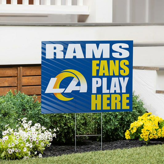 Team Sports America Trending - Los Angeles Rams Coroplast Yard Sign "Fans Play Here"