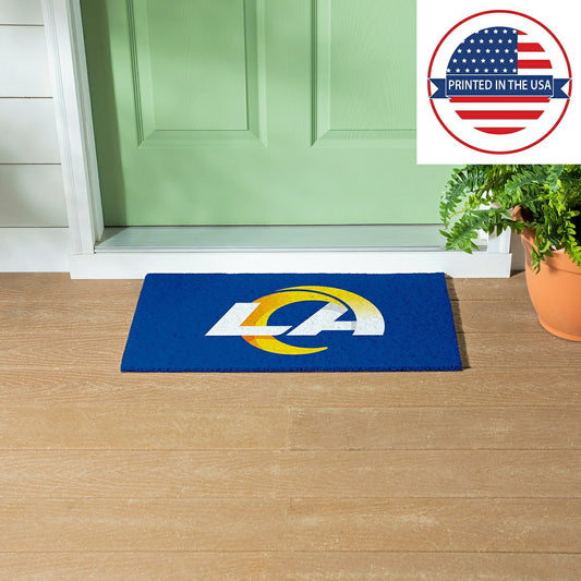 Team Sports America Essential - Full Color PVC Mat, 16" x 28", Los Angeles Rams