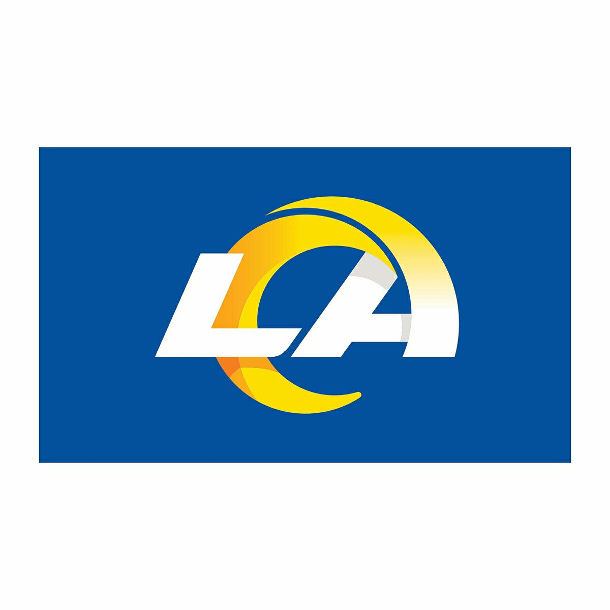 Team Sports America Essential - Full Color PVC Mat, 16" x 28", Los Angeles Rams