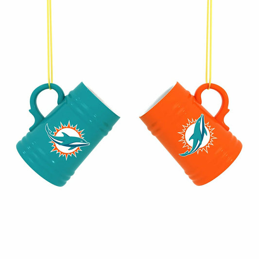 Team Sports America Everyday - Miami Dolphins Ceramic Mini Stein, 3oz, set of 2