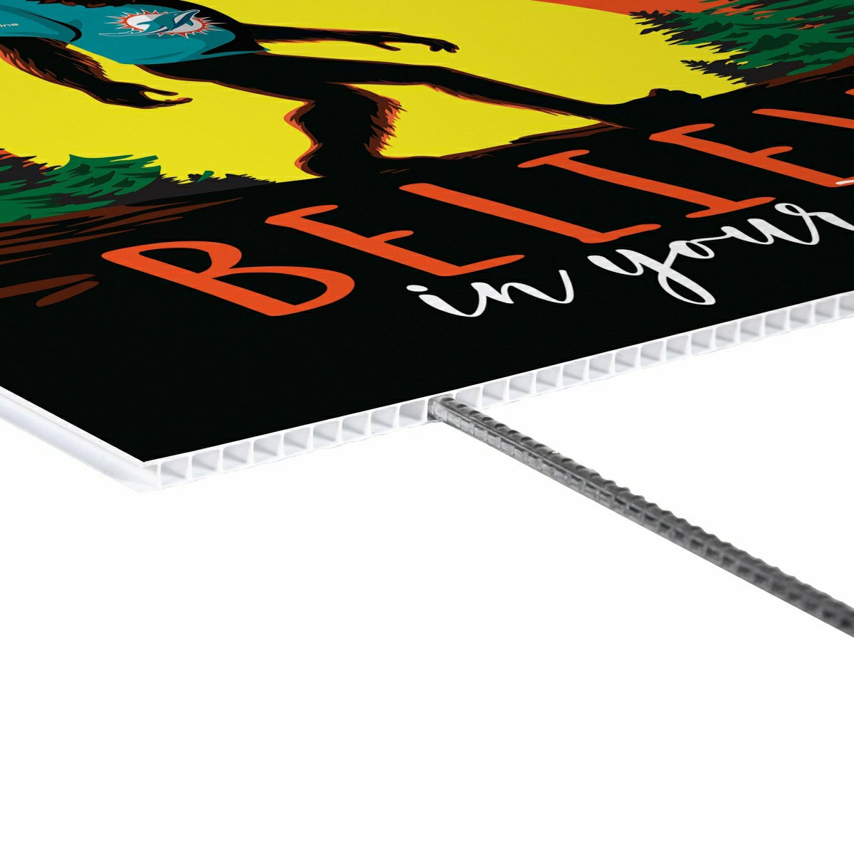 Team Sports America Recommended - Miami Dolphins Yard Sign, Bigfoot