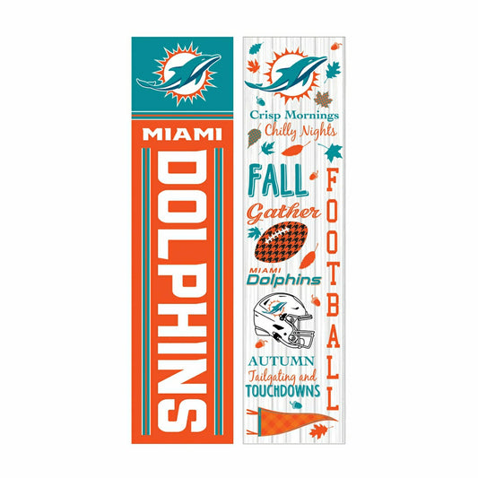 Team Sports America Trending - 46" Double Sided Leaner, Miami Dolphins, Fall Seasonal