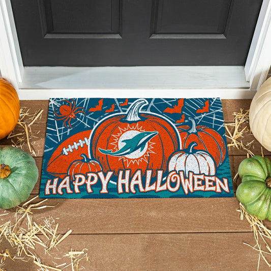 Team Sports America Recommended - Miami Dolphins Halloween PVC Mat, 28"x16"