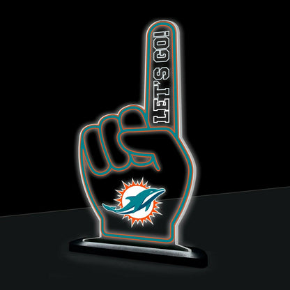 Team Sports America Classic - Miami Dolphins NFL Football Foam Finger Desklite LED Decor