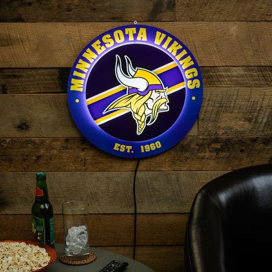 Team Sports America Essential - Minnesota Vikings, Metal Lite, Round