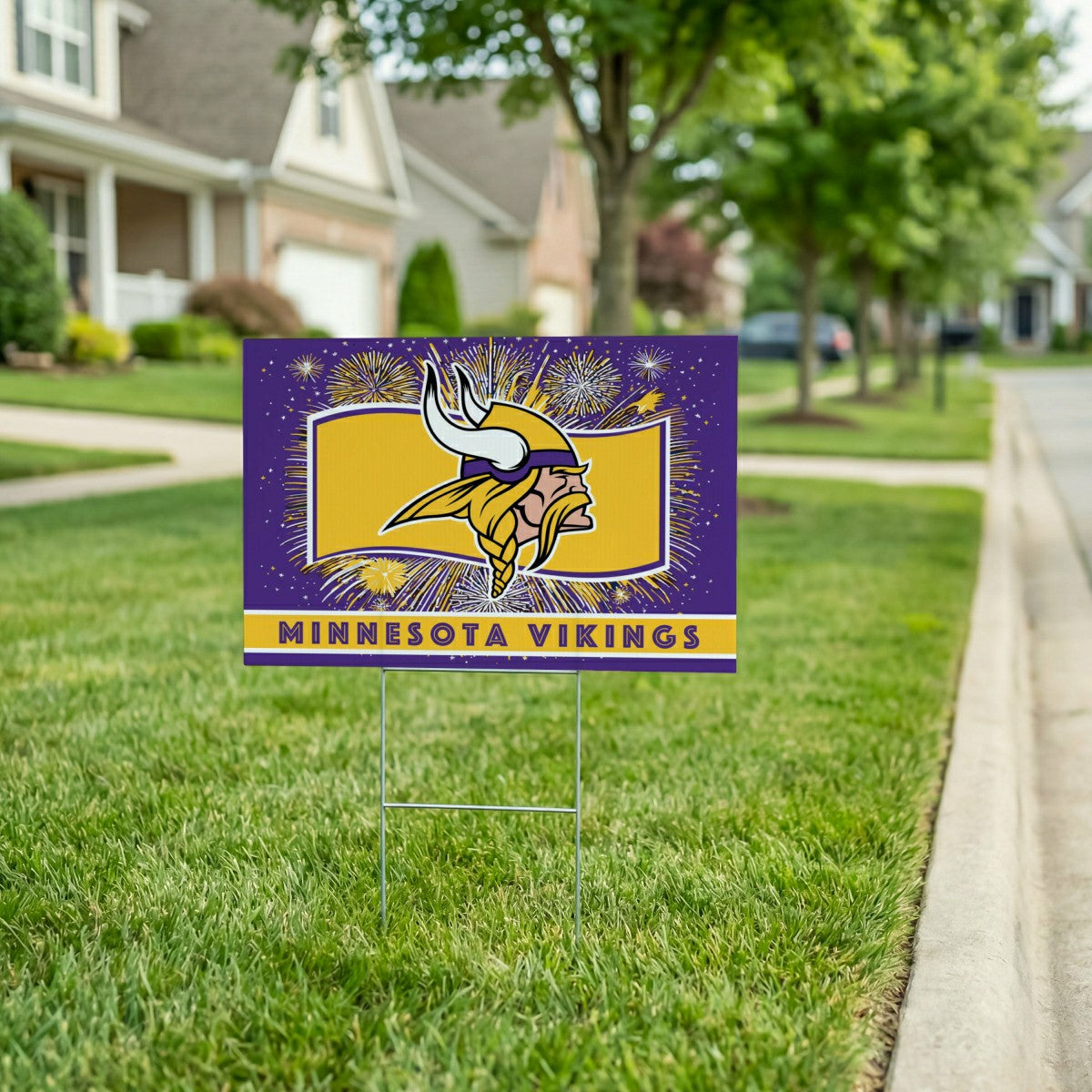 Team Sports America Value - Minnesota Vikings Yard Sign, Patriotic