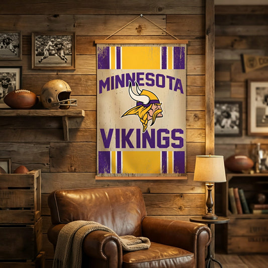 Team Sports America Trending - Minnesota Vikings, Canvas Wall Tapestry, Medium, 36x24