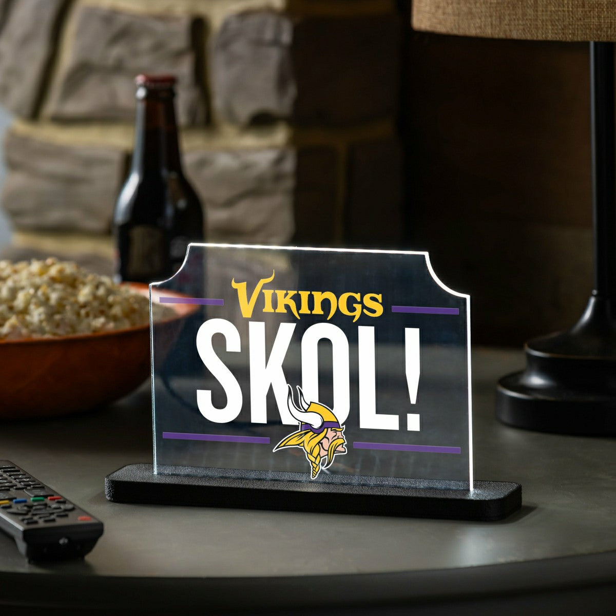 Team Sports America Value - Minnesota Vikings NFL Football Rectangle Desklite LED Decor
