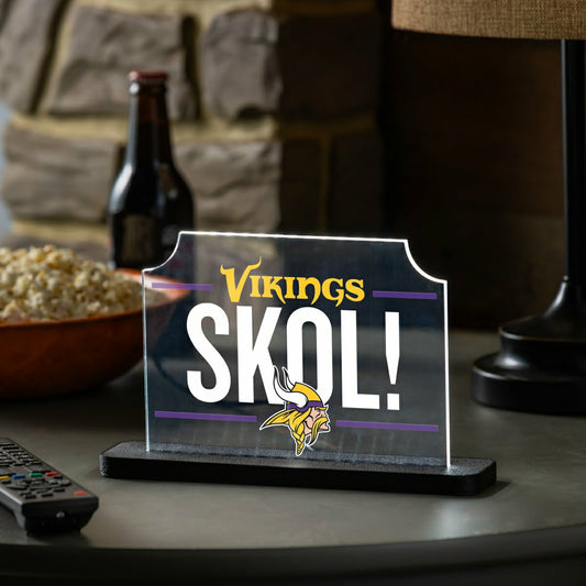 Team Sports America Value - Minnesota Vikings NFL Football Rectangle Desklite LED Decor