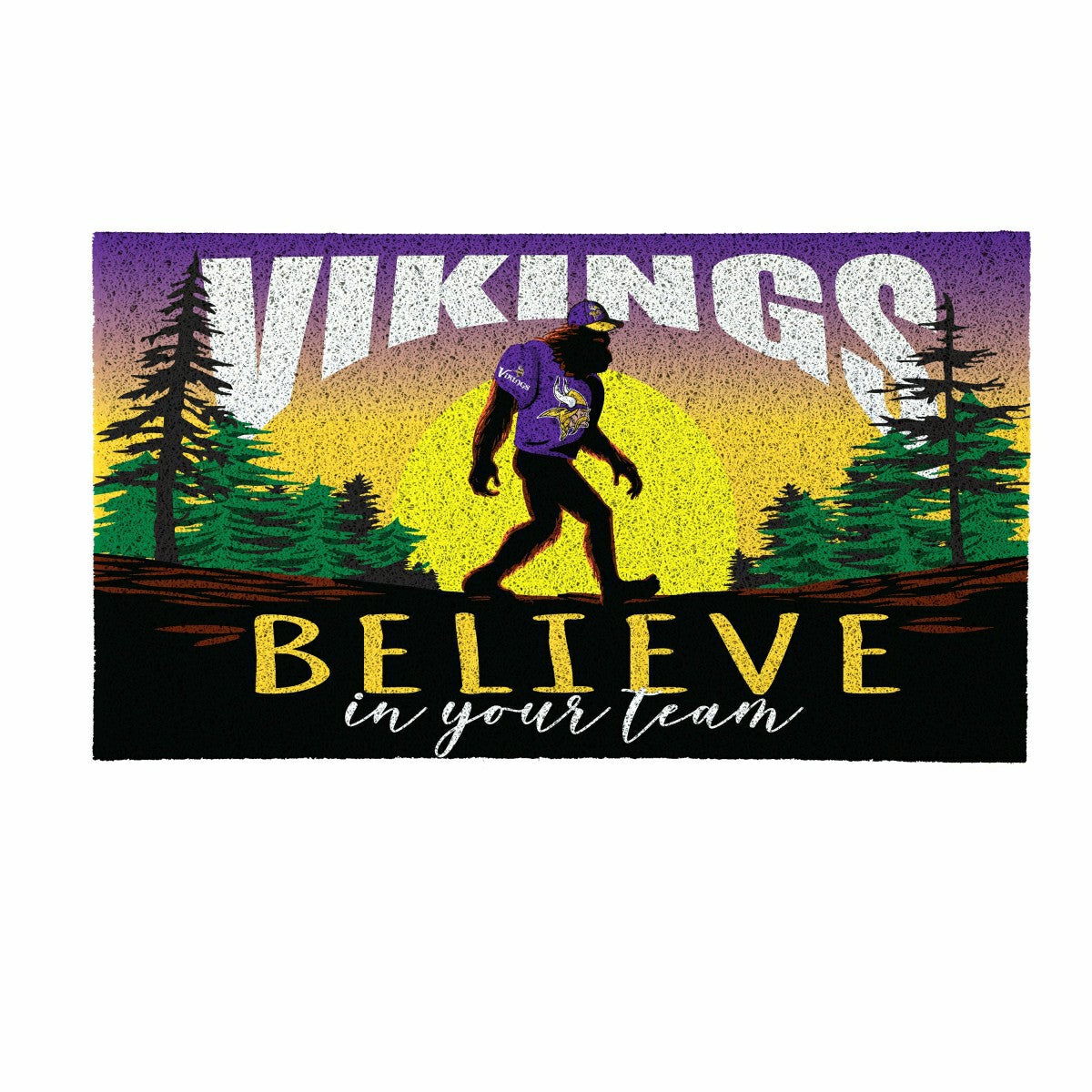 Team Sports America Exclusive - Minnesota Vikings Bigfoot PVC Mat, 28"x16"