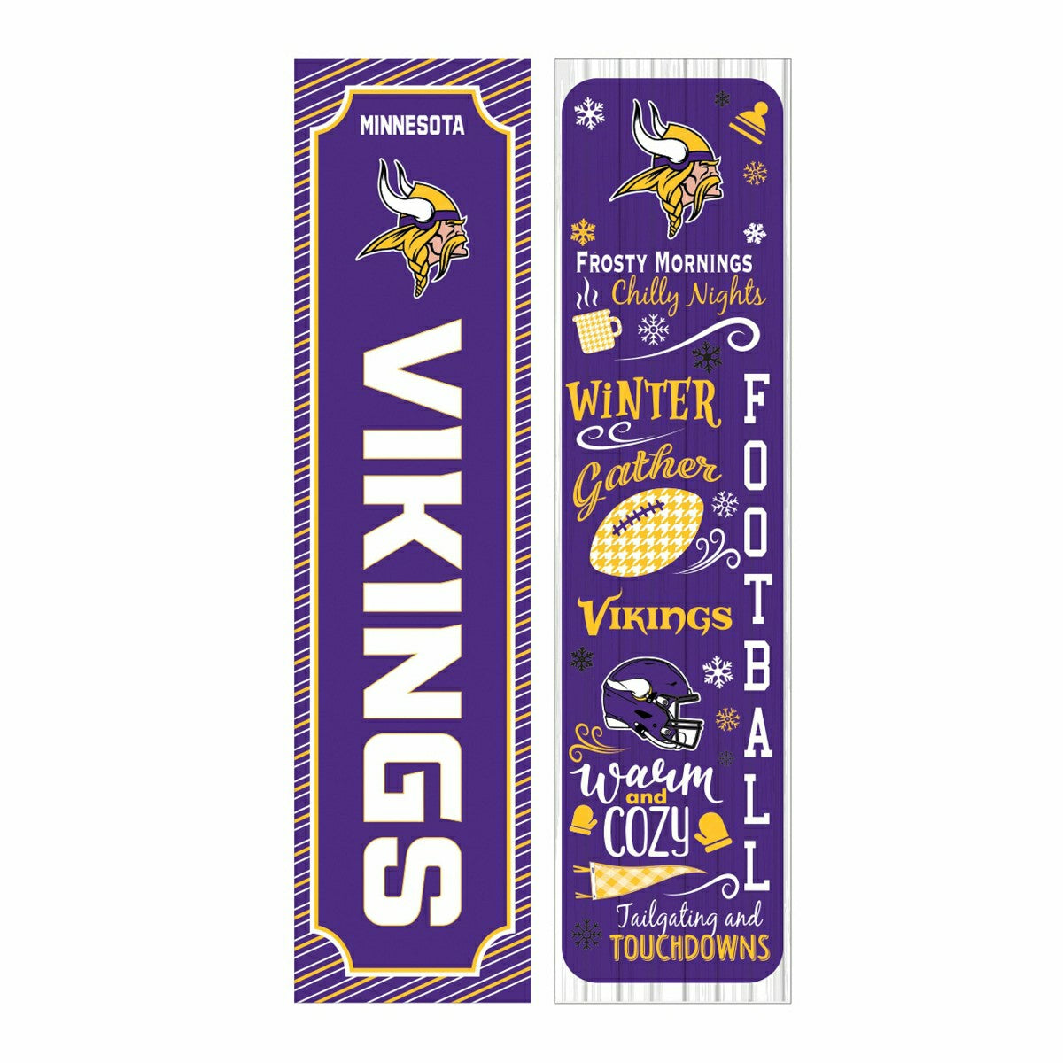 Team Sports America Classic - 46" Double Sided Leaner, Minnesota Vikings, Winter Seasonal