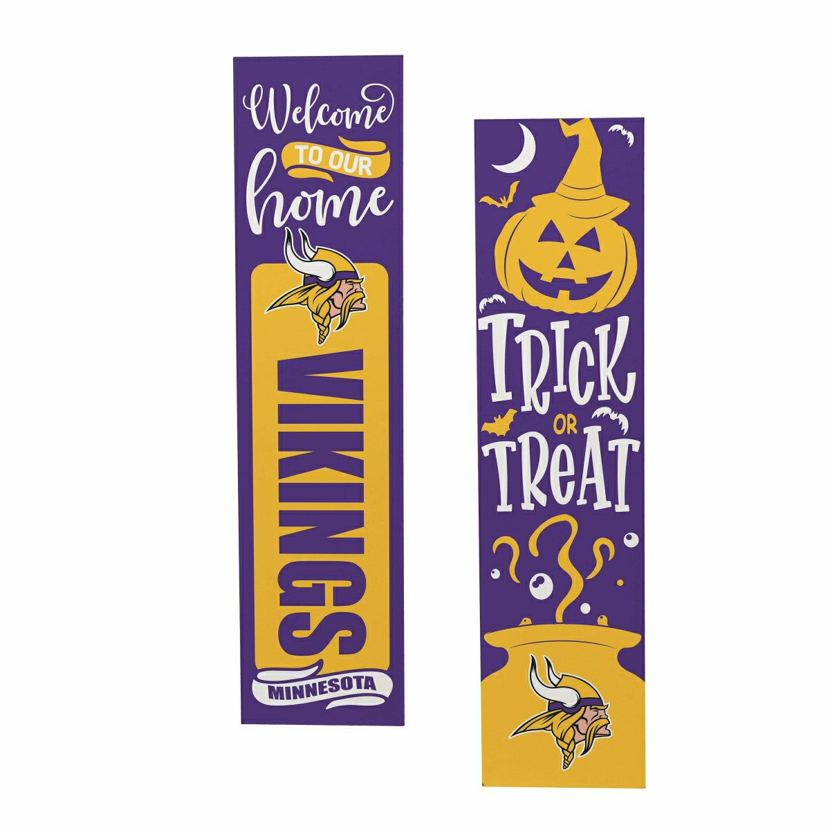 Team Sports America Essential - 47" Double Sided Leaner, Minnesota Vikings, Halloween