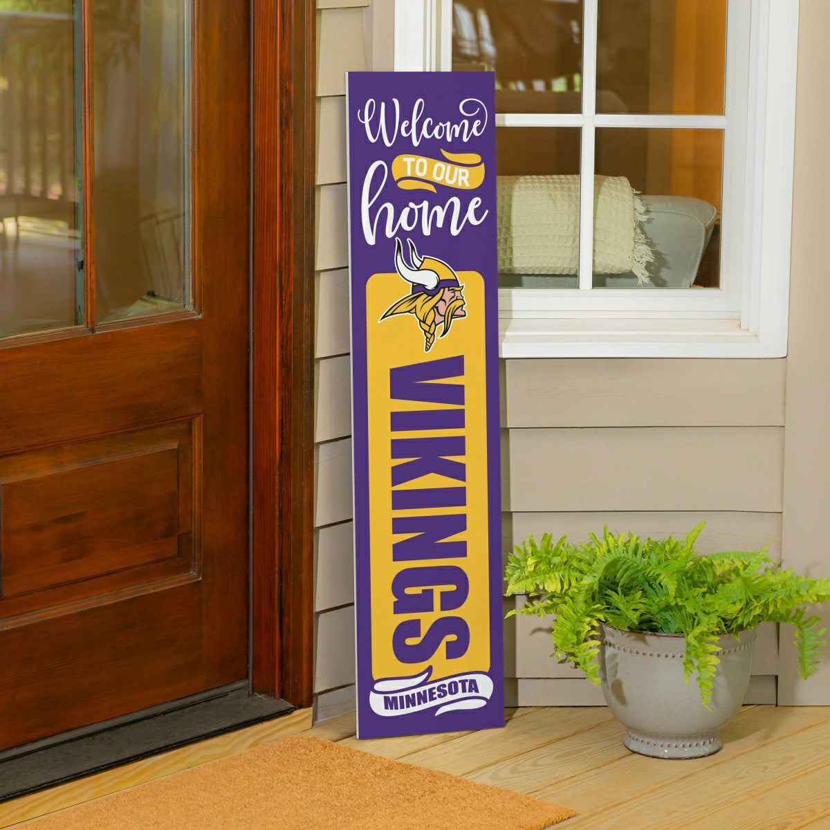 Team Sports America Essential - 47" Double Sided Leaner, Minnesota Vikings, Halloween