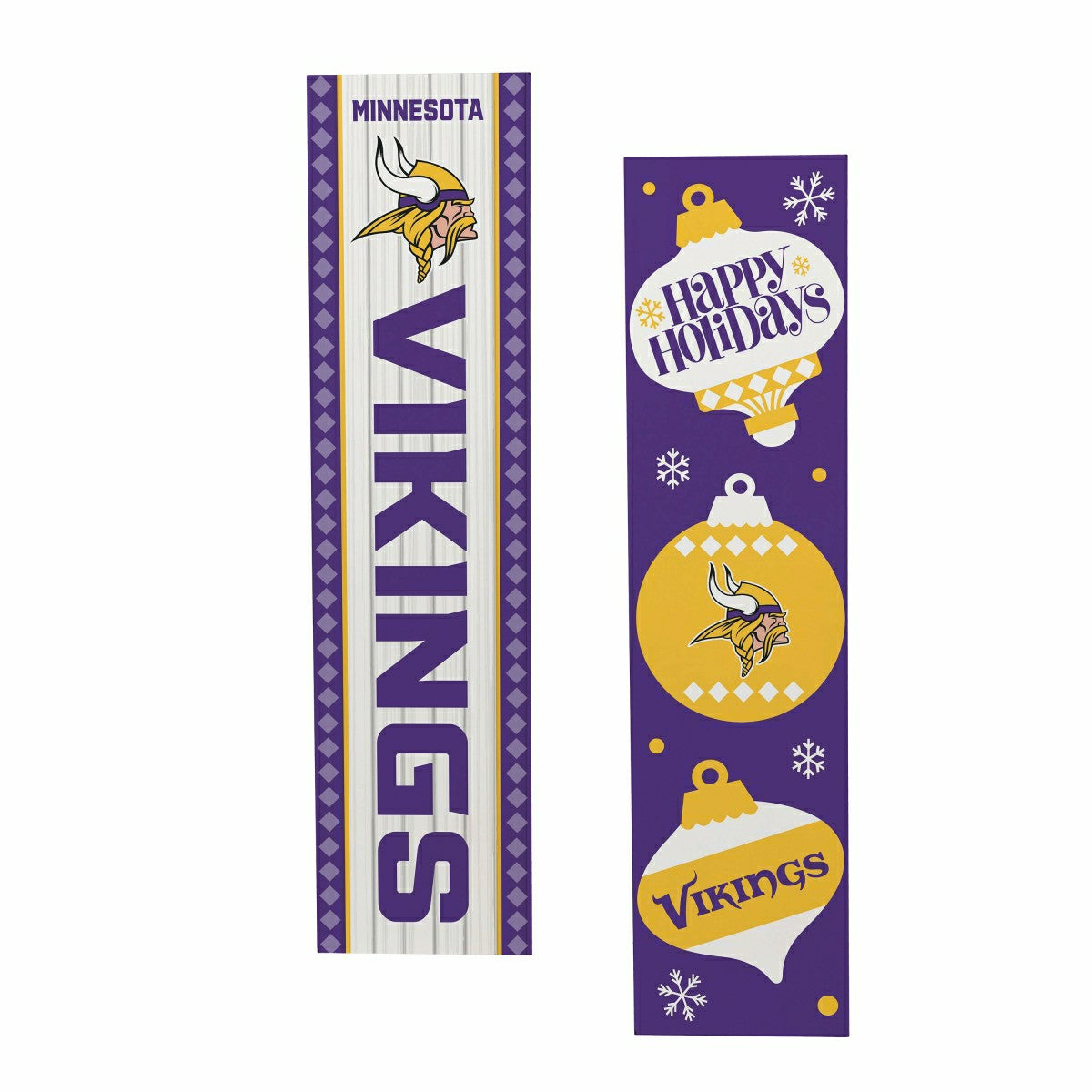 Team Sports America Value - 47" Double Sided Leaner, Minnesota Vikings, Christmas