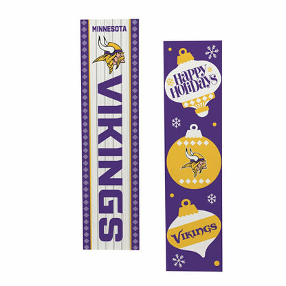 Team Sports America Value - 47" Double Sided Leaner, Minnesota Vikings, Christmas