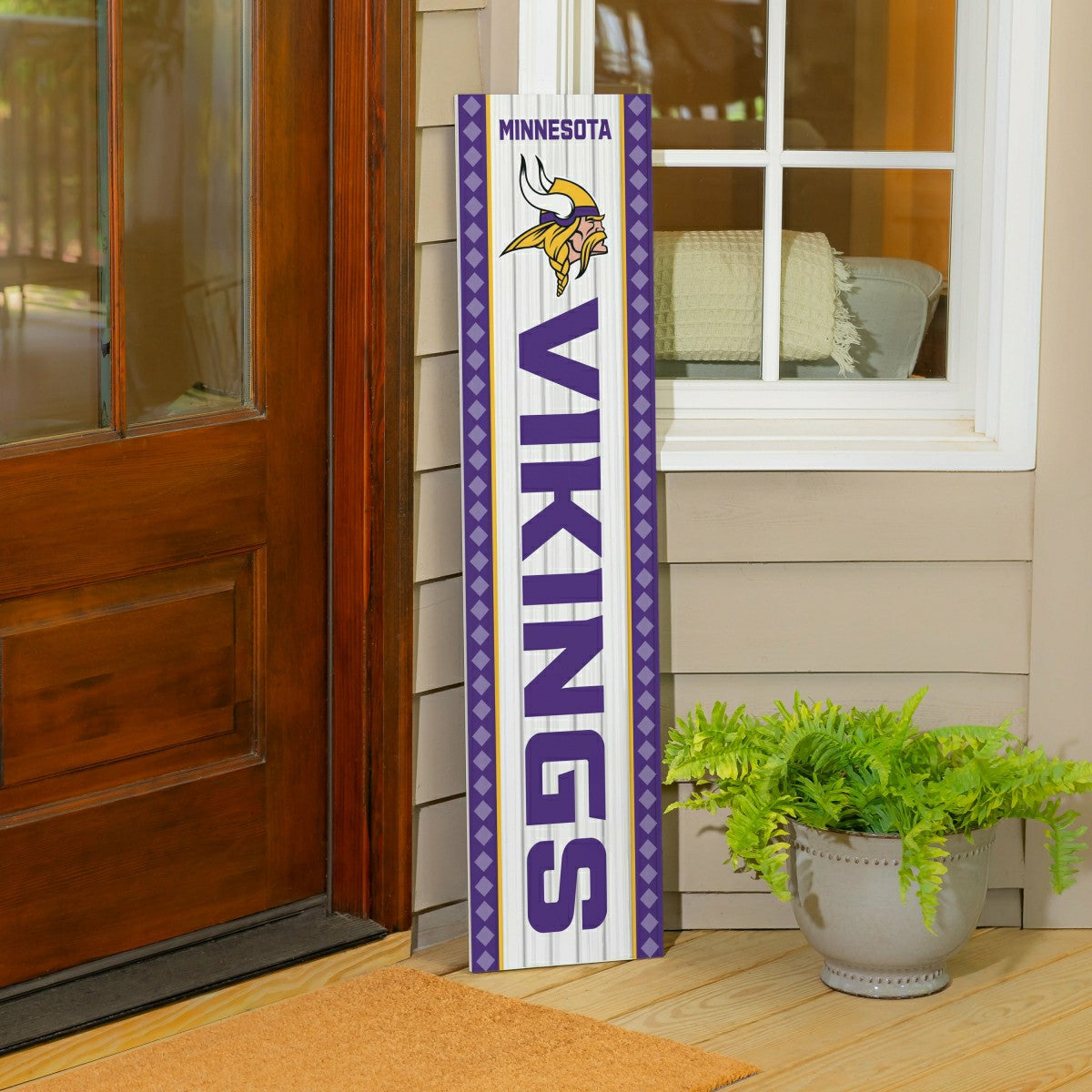 Team Sports America Value - 47" Double Sided Leaner, Minnesota Vikings, Christmas