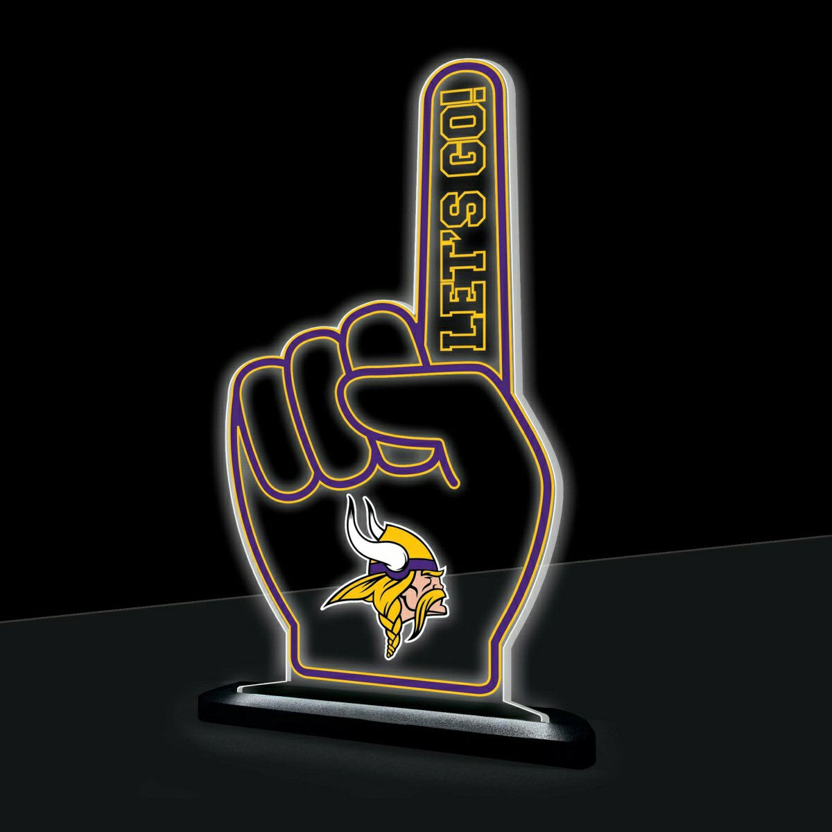 Team Sports America Recommended - Minnesota Vikings NFL Football Foam Finger Desklite LED Decor