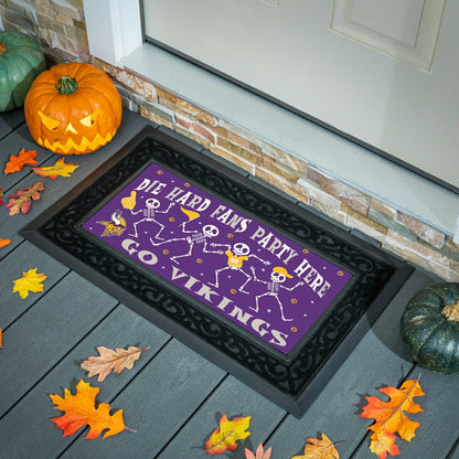 Team Sports America Everyday - Minnesota Vikings Flocked Coir Halloween Sassafras Switch Mat, 22"x10"